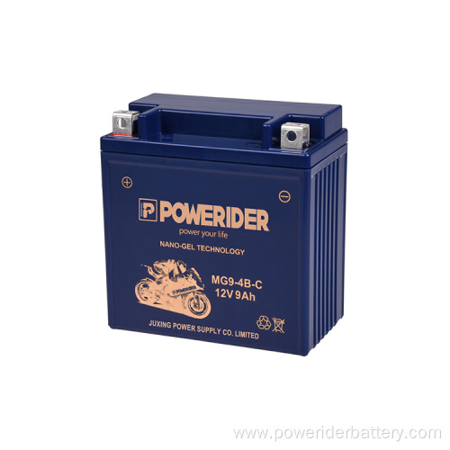 12v 9ah yb9-b nano-gel tech motorcycle starter battery